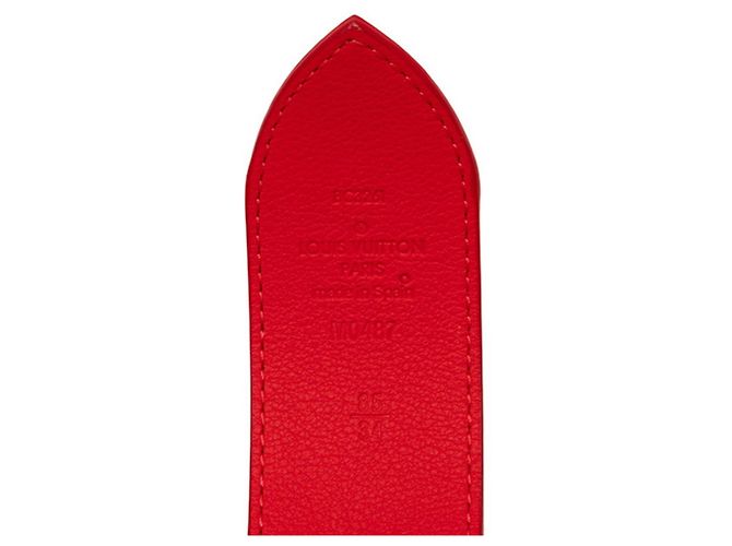 Cintura Initial Monogram Pyramid Louis Vuitton x Virgil Abloh Marrone Rosso - vista 5