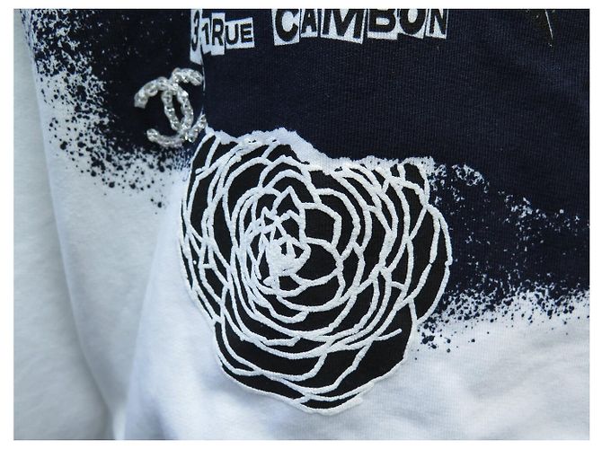 NEUER PULLI CHANEL P63299 HOODIE GRAFFITI COCO CAMBON M 50 Weiß - Ansicht 7