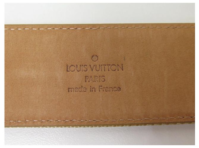 NEUER LOUIS VUITTON T80 AMARANTE CANVAS & LACKLEDER GÜRTEL - Ansicht 6