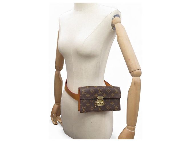 NUOVA BORSA CINTURA LOUIS VUITTON SLOCK PM MONOGRAMMA M44667 T85 Marrone - vista 5