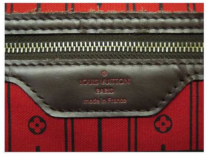 BORSA LOUIS VUITTON NEVERFULL MM N40599 IN CANVAS EBENE Marrone - vista 10