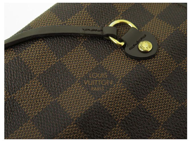 BORSA LOUIS VUITTON NEVERFULL MM N40599 IN CANVAS EBENE Marrone - vista 13