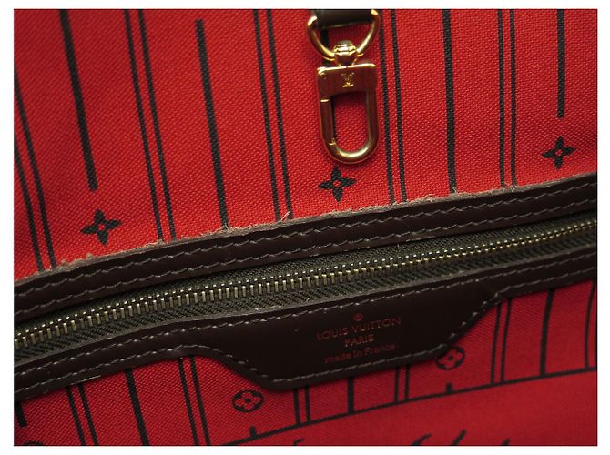 BORSA LOUIS VUITTON NEVERFULL MM N40599 IN CANVAS EBENE Marrone - vista 15