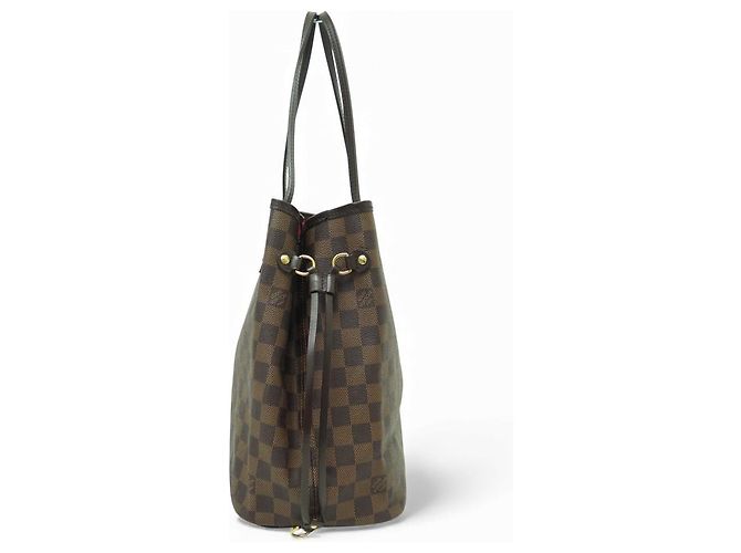 BORSA LOUIS VUITTON NEVERFULL MM N40599 IN CANVAS EBENE Marrone - vista 4