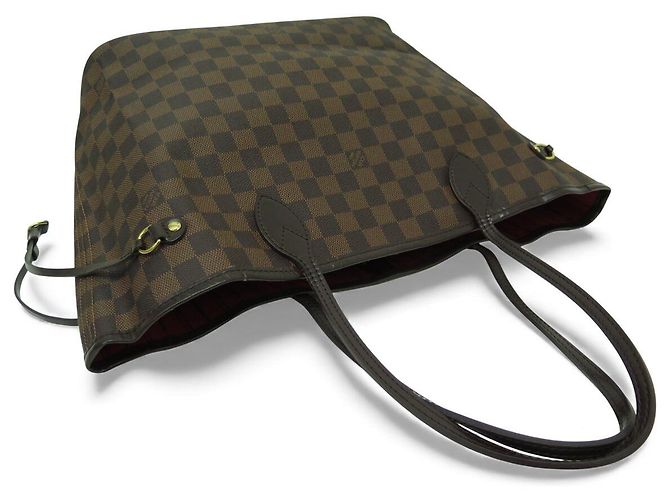 BORSA LOUIS VUITTON NEVERFULL MM N40599 IN CANVAS EBENE Marrone - vista 5
