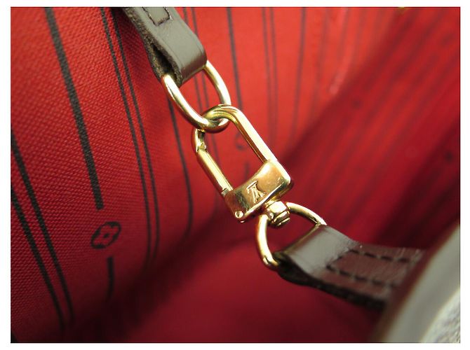 BORSA LOUIS VUITTON NEVERFULL MM N40599 IN CANVAS EBENE Marrone - vista 8