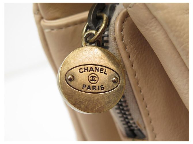 CHANEL CROWN TOTE QUILTED LEATHER BEIGE SHOPPING HAND BAG - view 11