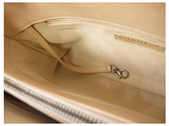 CHANEL CROWN TOTE QUILTED LEATHER BEIGE SHOPPING HAND BAG - view 15