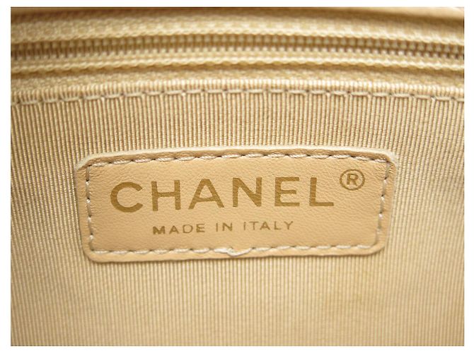 CHANEL CROWN TOTE QUILTED LEATHER BEIGE SHOPPING HAND BAG - view 9
