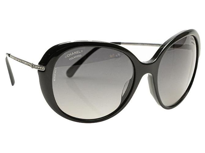 Timeless Gafas de sol Chanel Coco Mark Negro Plata - vista 2