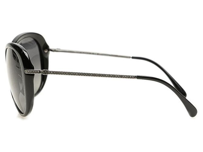 Timeless Gafas de sol Chanel Coco Mark Negro Plata - vista 4