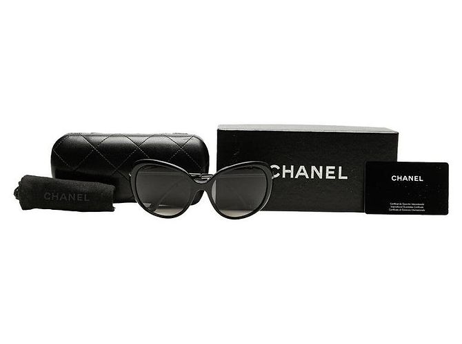 Timeless Gafas de sol Chanel Coco Mark Negro Plata - vista 8