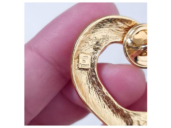 Yves Saint Laurent spilla a forma di cuore 1990s D'oro - vista 6