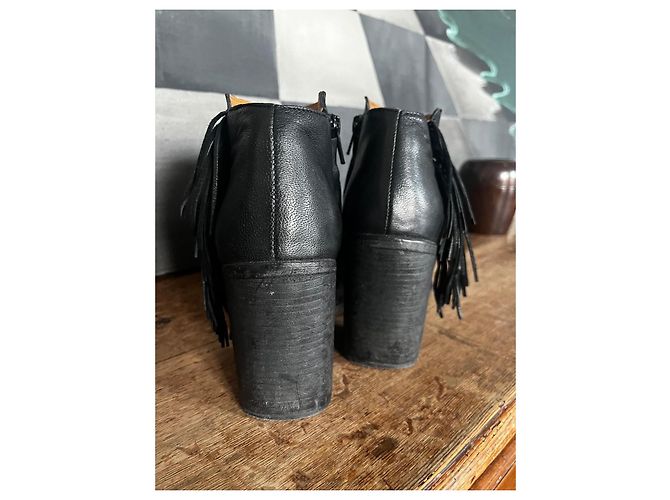See by Chloé Franche stivaletti in pelle nera Nero - vista 11