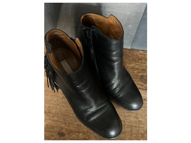 See by Chloé Franche stivaletti in pelle nera Nero - vista 9