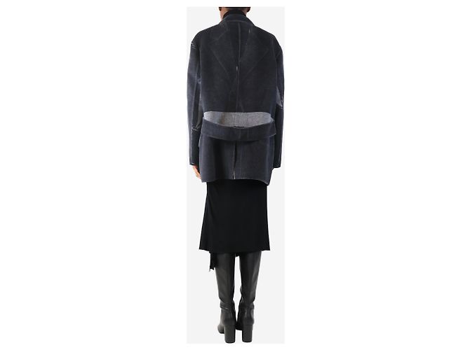 Prada Abrigo de lana y angora en dos tonos grises - talla UK 4 - vista 2