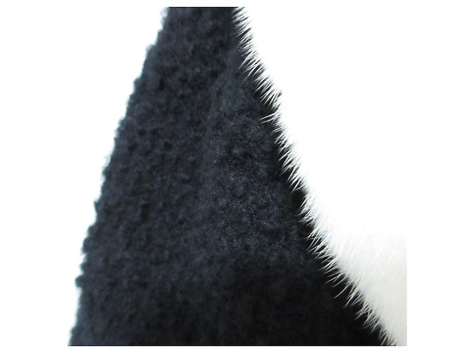 Autre Marque Abrigo de tweed de lana de visón FOXEY Negro - vista 3