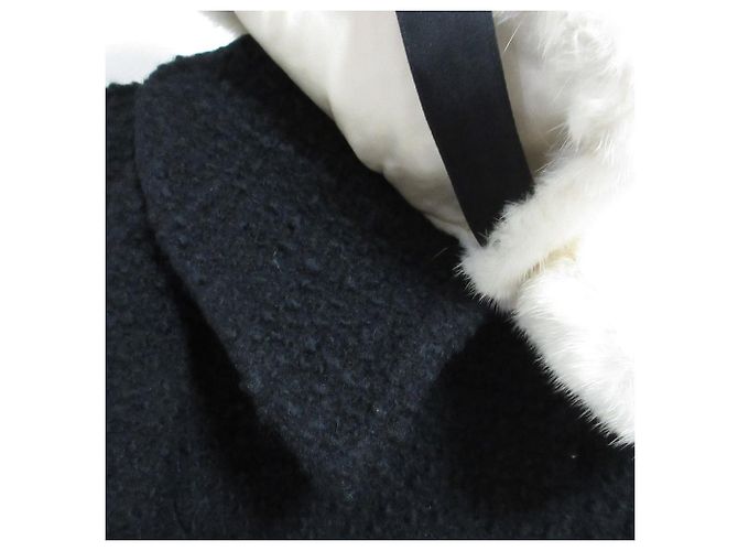 Autre Marque Abrigo de tweed de lana de visón FOXEY Negro - vista 4