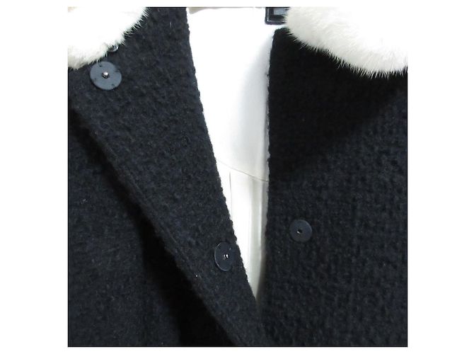 Autre Marque Abrigo de tweed de lana de visón FOXEY Negro - vista 5
