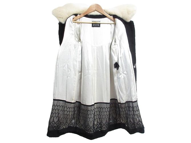 Autre Marque Abrigo de tweed de lana de visón FOXEY Negro - vista 7