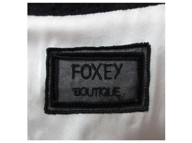 Autre Marque Abrigo de tweed de lana de visón FOXEY Negro - vista 9