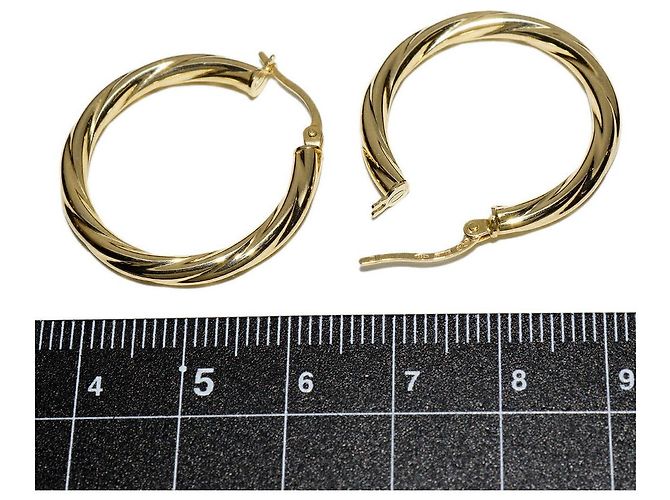 Autre Marque Orecchini a cerchio UNOAERRE in Au750 D'oro - vista 3