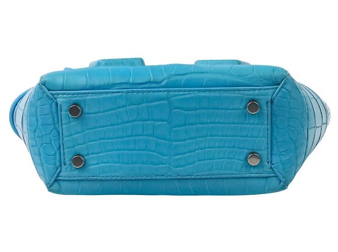 Borsa 2 in 1 Mini The Arco Alligator di Bottega Veneta Blu Blu chiaro - vista 4