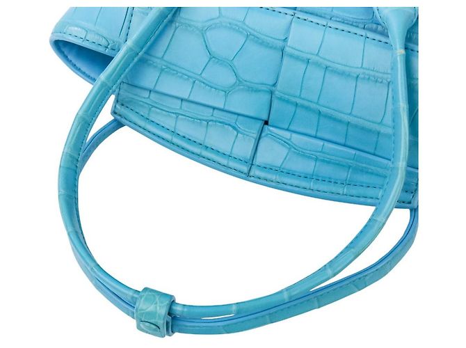 Borsa 2 in 1 Mini The Arco Alligator di Bottega Veneta Blu Blu chiaro - vista 6