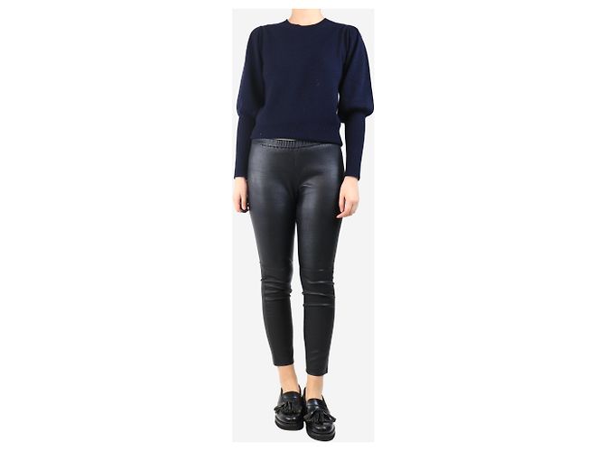 Michael Kors Pantalones de cuero negros - talla UK 12 - vista 2