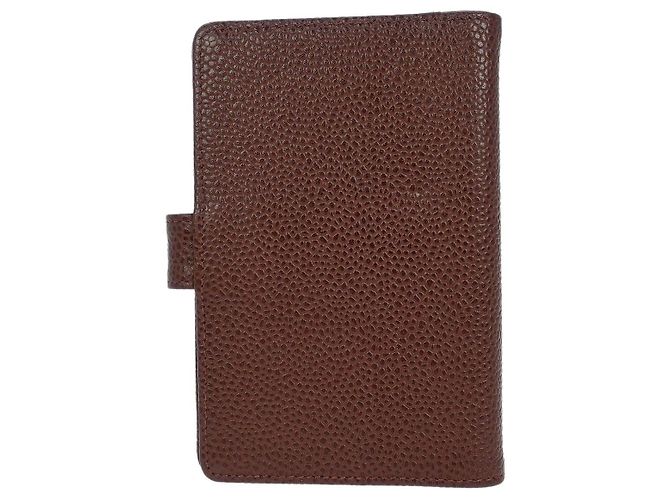 Chanel CC Bifold Quilted Caviar Compact Marrone - vista 2