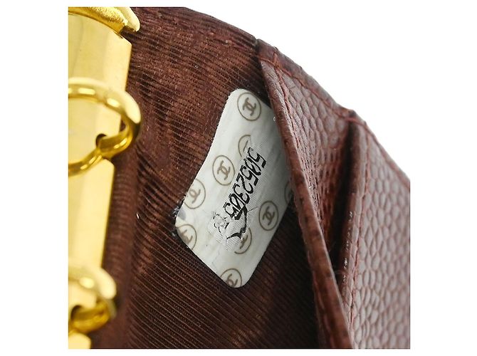 Chanel CC Bifold Quilted Caviar Compact Marrone - vista 5