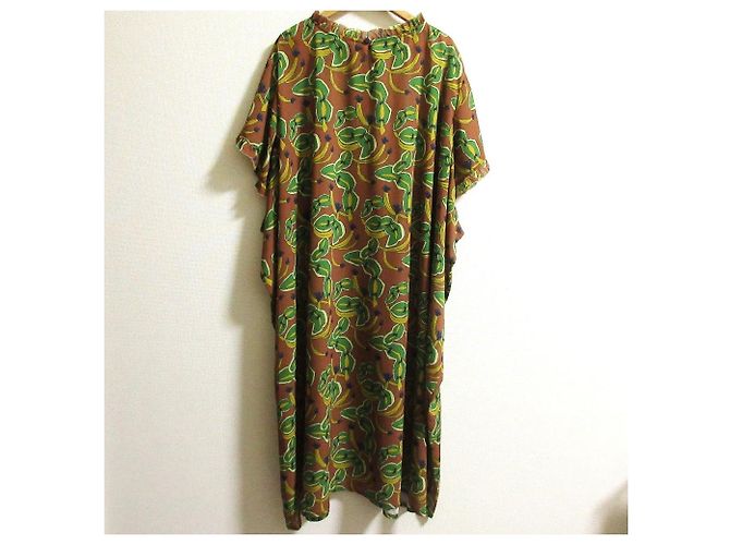 Autre Marque Jocomomola Hoja Grande Kleid Braun - Ansicht 3