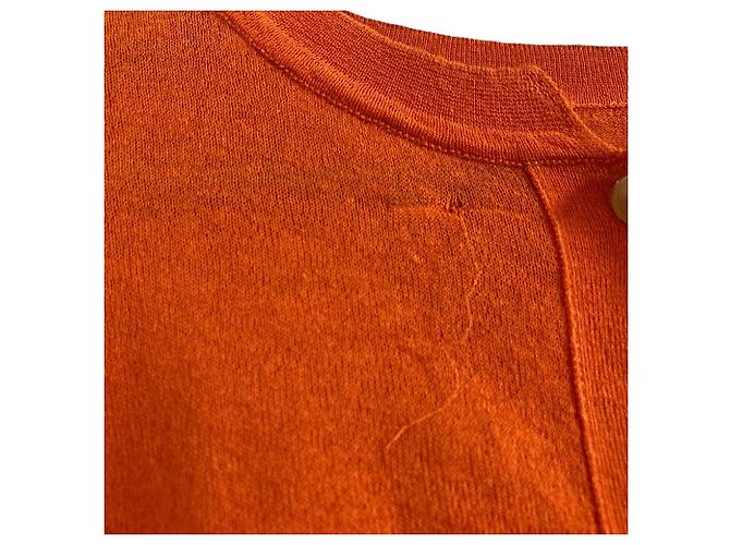 Autre Marque Cárdigan de mezcla de lino ROPE' Naranja - vista 6