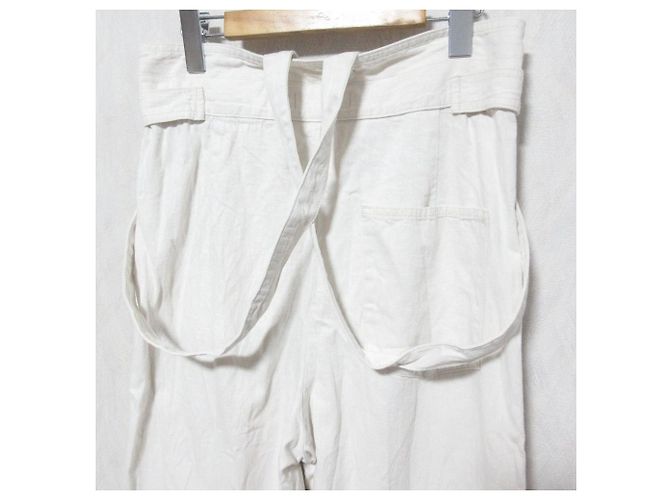 Autre Marque Salopete com suspensórios Johnbull Branco - vista 4