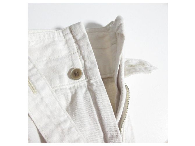 Autre Marque Salopete com suspensórios Johnbull Branco - vista 5