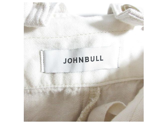 Autre Marque Salopete com suspensórios Johnbull Branco - vista 6