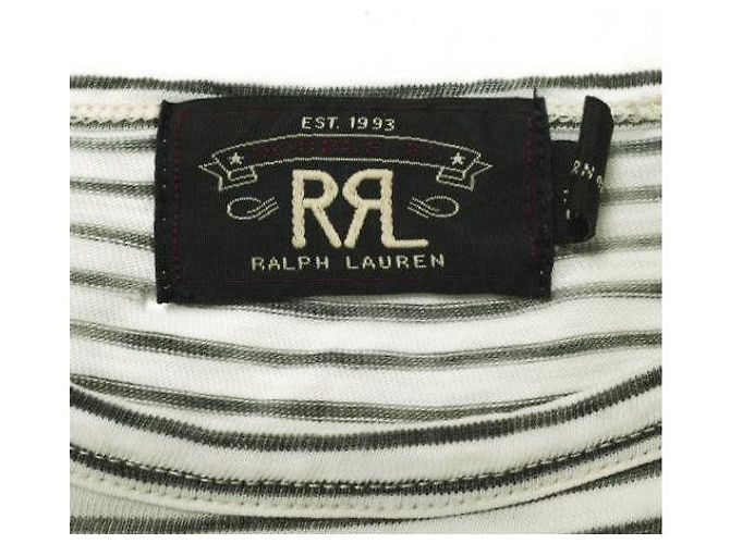 Ralph Lauren Camiseta de algodón RRL S/S con bolsillo y rayas Negro Blanco - vista 3
