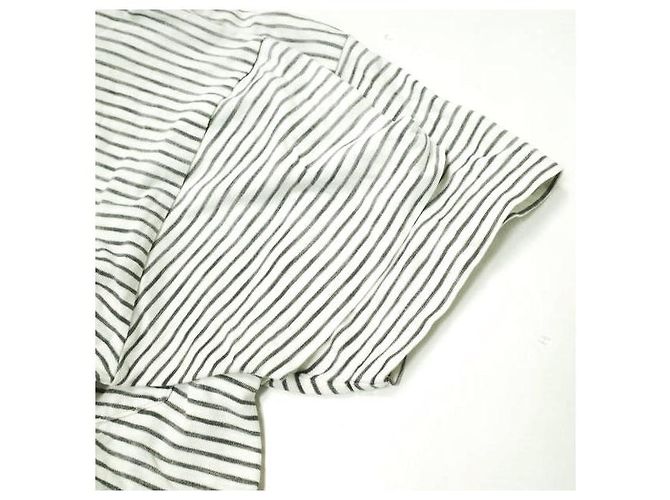 Ralph Lauren Camiseta de algodón RRL S/S con bolsillo y rayas Negro Blanco - vista 5