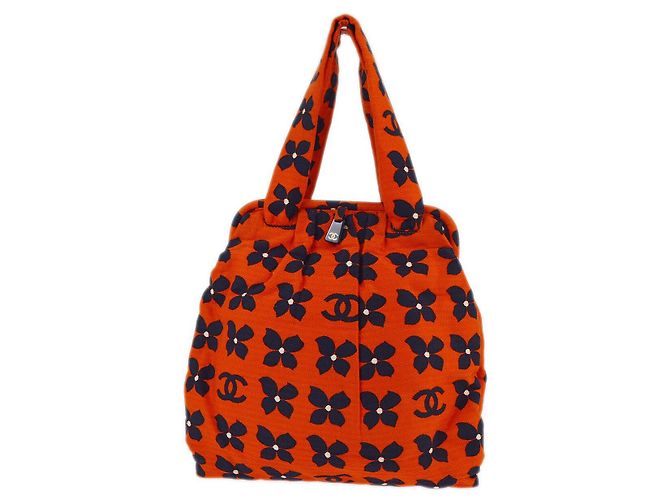 Chanel Vintage Frame Printed Canvas Large Orange - Ansicht 2