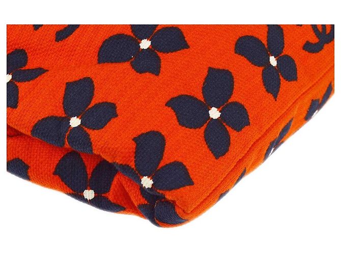 Chanel Vintage Frame Printed Canvas Large Orange - Ansicht 6