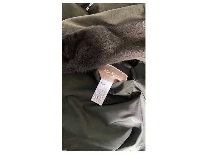 Abrigo reversible oversize Max Mara de cachemira y nylon Khaki Caqui - vista 4