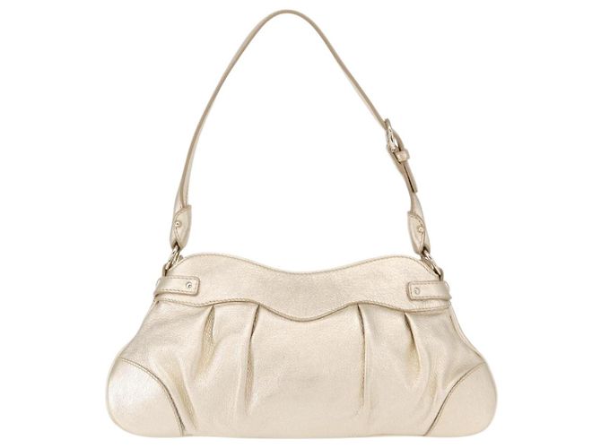 Bolso de Hombro Gancini de Cuero Salvatore Ferragamo Dorado - vista 2