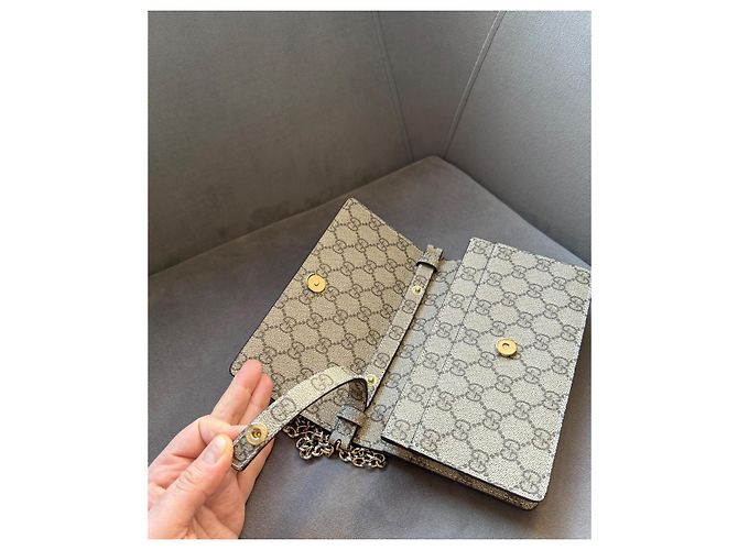 Borsa a tracolla Gucci Emblem marrone - vista 10