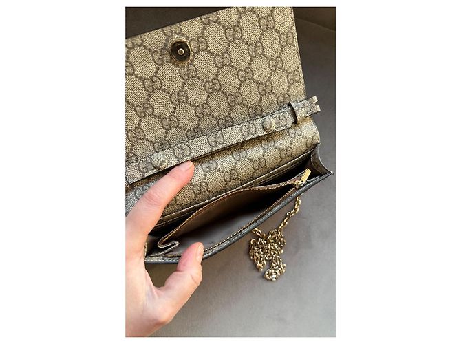Borsa a tracolla Gucci Emblem marrone - vista 13