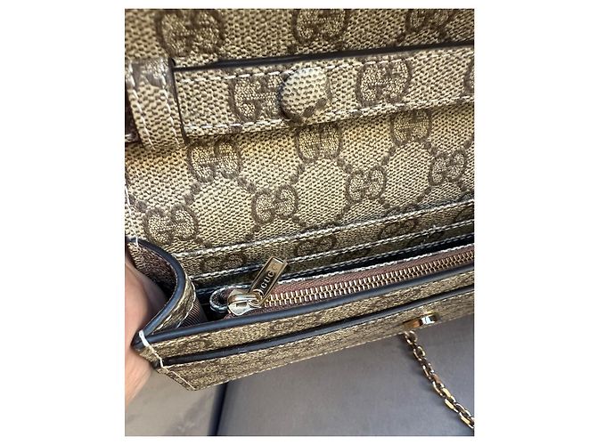 Borsa a tracolla Gucci Emblem marrone - vista 14