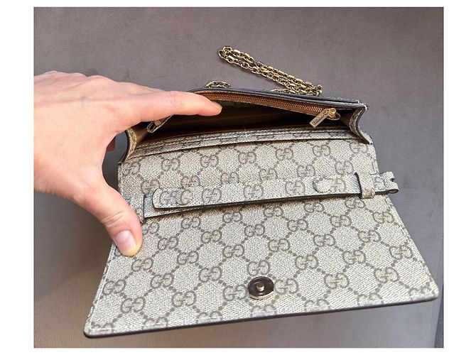 Borsa a tracolla Gucci Emblem marrone - vista 5