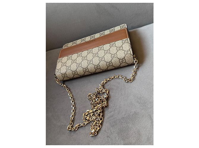 Borsa a tracolla Gucci Emblem marrone - vista 9