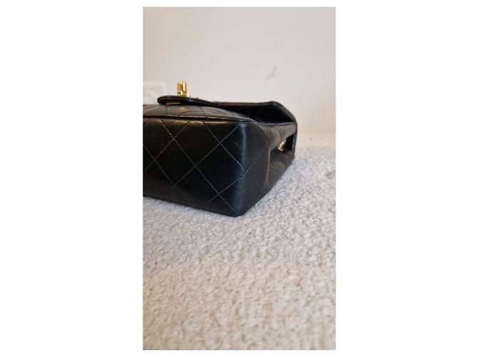 Chanel Mini Square borsa in agnello nero - vista 6