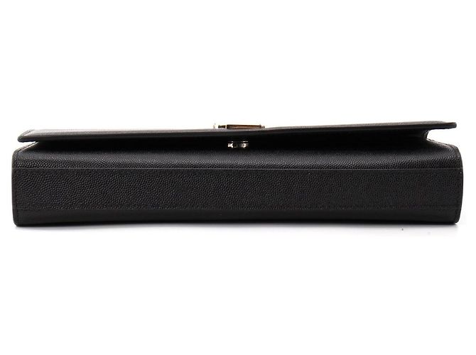 SAINT LAURENT - Pochette Kate in Pelle Nera Grana Nero - vista 3