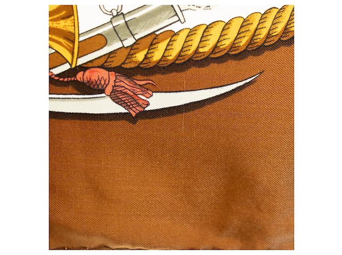 HERMÈS - Carré 90 Marine und Kavallerie Hermès aus mehrfarbigem Seidenstoff Mehrfarben - Ansicht 6